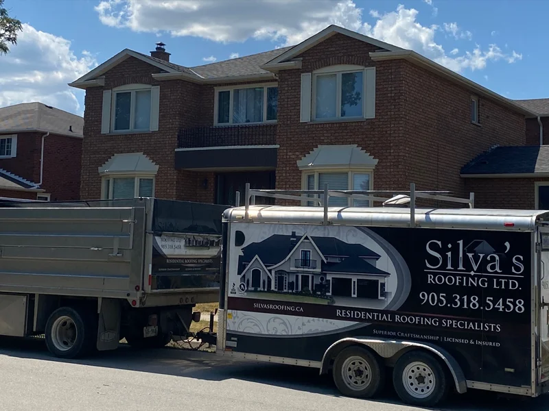 Trustworthy Roofing Company that shows up on time and fully equipped and insured image on Silva’s Roofing company on sit